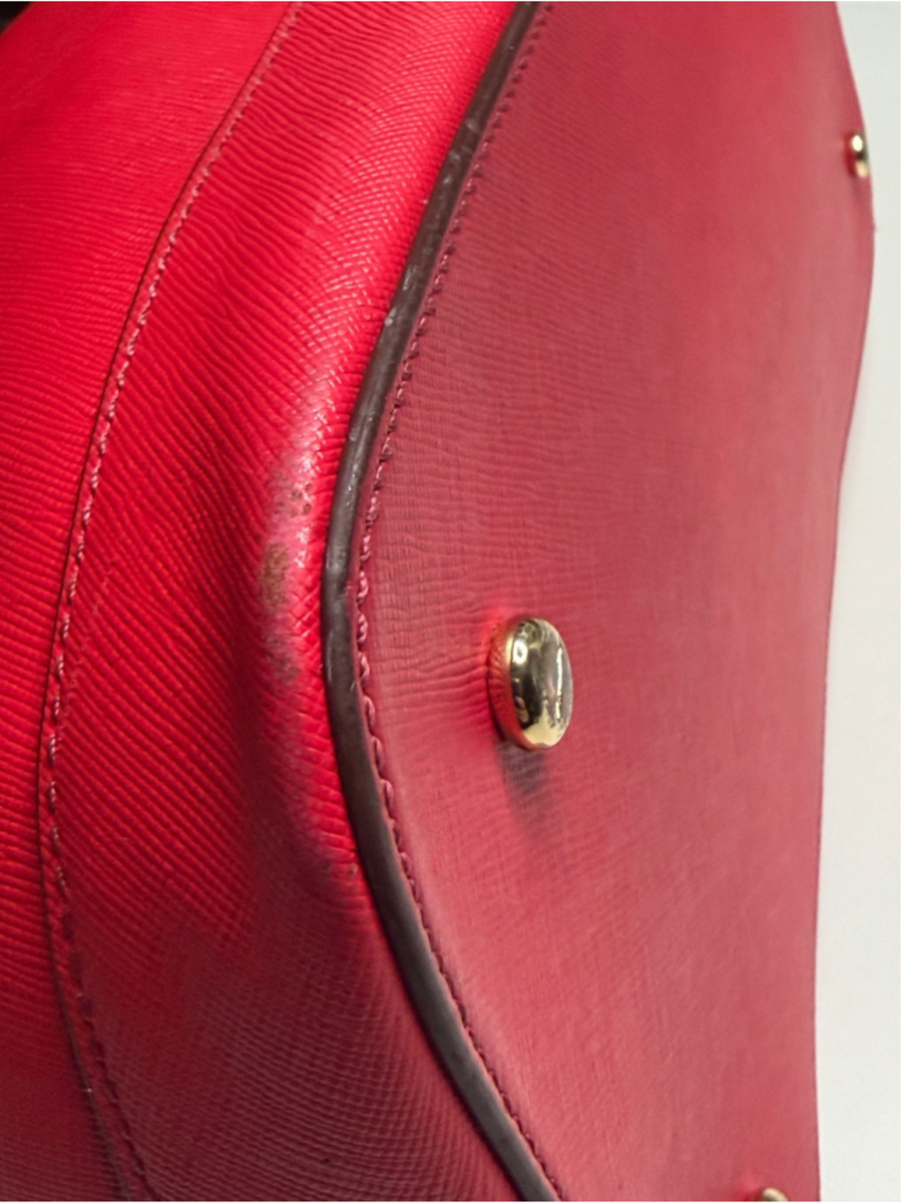 Women's Henri Bendel Deep Pink Saffiano Leather Tote Bag One Size - Picture 7 of 11